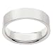 14k White Gold Flat Comfort Fit Men's Band, 6mm.