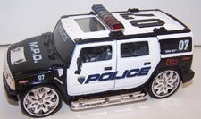 Diecast 1/35 Scale Hummer H2 Suv Pullback Metro Fire Logo in Color Red