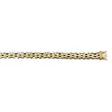 14k Two-Tone Gold Mens Bicycle Link Bracelet - 8.5 Inch