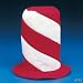 Red and White Swirl Stovepipe Hat photo