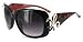 Baton Rouge 1226 Women's Designer Sunglasses with Stylish Patterned Frames with Fleur de Lis Emblem and Large Lenses (Red Animal + Smoke)