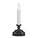 Battery Operated LED Flameless Window Candle Aged Bronze/Black Finish with Dusk to Dawn Sensor and White Flame