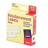 Avery(R) Self-Adhesive Reinforcements, White, Pack Of 200