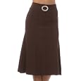 Knee Length Flared Skirt with Seaming and Belt Detail ( Various Colors & Sizes )