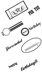 Stampology Layered Clear Stamps - Invitation &amp; Party