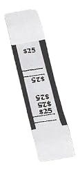 MMF Industries Currency Straps for Ones, 25 Dollar Capacity, 1.25 Inch Width, 1000 Straps per Box, Black (216070A04)