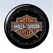 Harley Davidson 8 Inch Bar & Shield Wall Clock With Sound