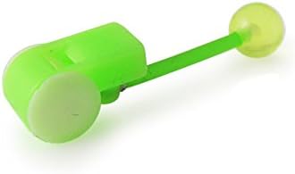 Light Green UV Whistle with 14 Gauge Bio Flexible Tongue Barbell Jewelry