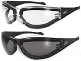Set of 2 Full Throttle Airsoft Safety Glasses Sunglasses Clear and Smoked Lenses with Foam Padding to Keep Sweat Out of Your Eyes Meet ANSI Z87.1-2003 Standards for Safety Eyewear and for Use in Industrial Applications Also Has Scratch Resistant Coating and 100% Antifog Lens