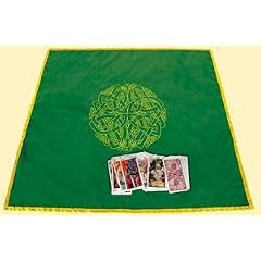 Legetuch Keltisches Labyrinth. Samt, gr�n: Samt, gr�n. 80x80cm