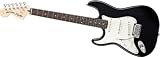 Squier by Fender Standard Stratocaster Left-Handed Electric Guitar, Black Metallic Rosewood Fretboard