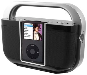iLive Portable Boombox with iPod Dock (Black)