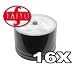 50 Taiyo Yuden 16X DVD-R 4.7GB Water Shield White Inkjet Hub Printable