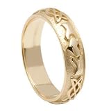 Ladies Claddagh Celtic Knot Wedding Band - Made in Ireland