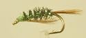 Three Hot Head Green Diawl Bach Size 12 Trout Flies