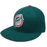 MIAMI DOLPHINS MITCHELL NESS HAT FITTED 7 FLAT BILL THROWBACK VINTAGE NFL LOGO