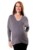 A Pea in the Pod Collection: Velvet Long Sleeve V-neck Rib Knit Maternity T Shirt