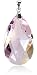 Genuine 38mm Lt. Pink Rose Swarovski Pear Shape Crystal, 18K WGP Pendant (2036)