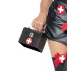 Black Nurse Box Purse for Halloween Costume