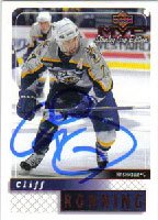Cliff Ronning, Nashville Predators, 2000 Upper Deck MVP Stanley Cup Edition Autographed Card