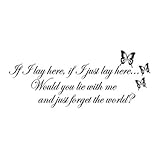 If I Lay Here - Snow Patrol... Words/Quotes Wall Sticker Decals'