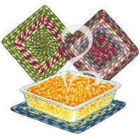 Square Braided Trivets (Set of 3)