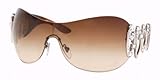 Authentic Bvlgari BV 6017B 102/13 Pallidum Brown Gradient Swaroski Rhinestone Sunglasses