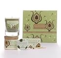 Pacifica - Mediterranean Fig Scented Candle, Solid Perfume Aromatherapy Body Lotion Gift Set