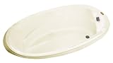 Jacuzzi N870969OY Gallery 6 Oval Acrylic 72-Inch by 42-Inch by 20-1/2-Inch Soaking Bath, Oyster Finish