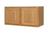 All Wood Cabinetry W3015-VHS 30-Inch Wide by 15-Inch High, Factory Assembled - Ready to Install All Wood Kitchen Cabinet, Vermont Honey Spice Maple
