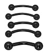 BLACK PVD COATED CURVED BARBELL CRV185/16BK- 18G 5/16" 3MM BALL
