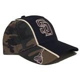 San Diego Padres MLB Black & Camo Adjustable Hat