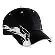 Otto Caps - Flame Pattern Brushed Cotton Twill Sandwich Visor Low Profile Pro Style Caps