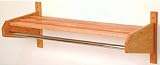 32" Coat and Hat Rack - Light Oak Finish (Light Oak) (11.5"H x 33.75"W x 15.5"D)