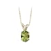 14K Yellow/White Gold 1 1/3 ct. Oval Shaped Peridot Pendant with Chain
