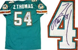 Zach Thomas Autographed Jersey