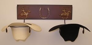 Cowboy Hat Rack Double CB HS CB Burnt