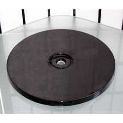 TV Swivel - 9 Turn Table (Black) (9 Diameter x .5 H) by Romanoff Products, Inc.
