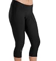 Shebeest Womens Pedal Pusher Cycling Tight Pants, Black, 1X
