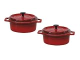 Staub �Z���~�b�N�R�R�b�g�I�[�o��13cm 2pcs�Z�b�g ���b�h 40509-676