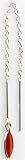 Sterling Silver Threader Earrings w/ Natural Carnelian Stone total length 3 7/16 Long