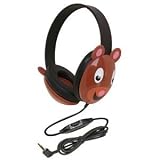 Califone 2810-BE Listening First Kids Stereo and PC Wired Headphones Bear Design