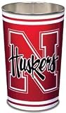 Nebraska Cornhuskers ( University Of ) NCAA 15 Inches Metal Trash Can/Waste Basket