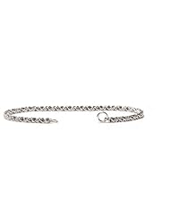 Novobeads Bracelet Silver 7.5 inch/19 cm Sterling Silver Charm Bead Bracelet - Made in USA w imported materials - Fits all major bead bracelets