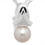 14K white gold Sheila Freshwater cultured pearl pendant