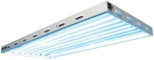 4 ft. - 8 Lamp - F54T5-HO - Fluorescent Grow Light Fixture - Spectralux 6500K Lamps and Wire Hangers Included - Sun Blaze T5-48