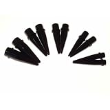 Jumbo Ear gauging taper ear stretching set. Large black acrylic 10 piece. Sizes 1/2", 9/16", 5/8", 11/16", 13/16"