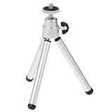 GTMax Universal 8 Inch Mini Silver Tripod for Sony Bloggie, TX5 ,Cisco Flip ....