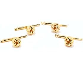 Buy Gold plated silver Knot Studs by Ox and Bull Trading