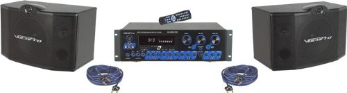 VocoPro KRS-3 Karaoke Mixer and Speaker Package